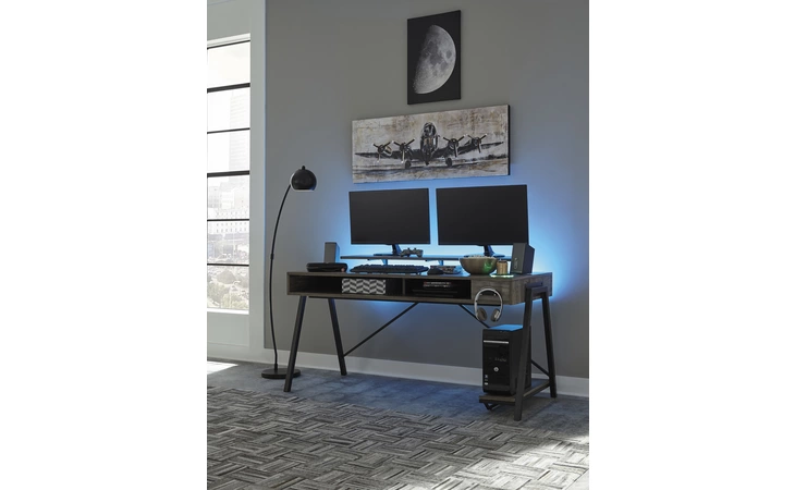 Barolli GAMING DESK ASHLEY Gunmetal H700-28