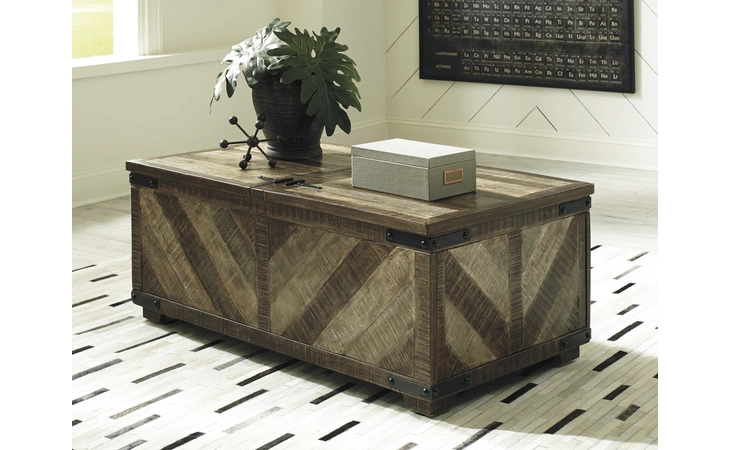 Cordayne COFFEE TABLE WITH STORAGE ASHLEY COCKTAIL TABLE WITH STORAGE T849-1