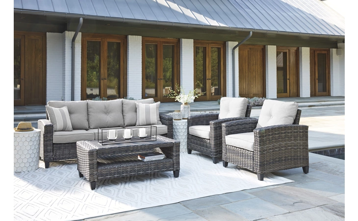 Cloverbrooke SOFA/CHAIRS/TABLE SET (4/CN) ASHLEY Gray P334-081
