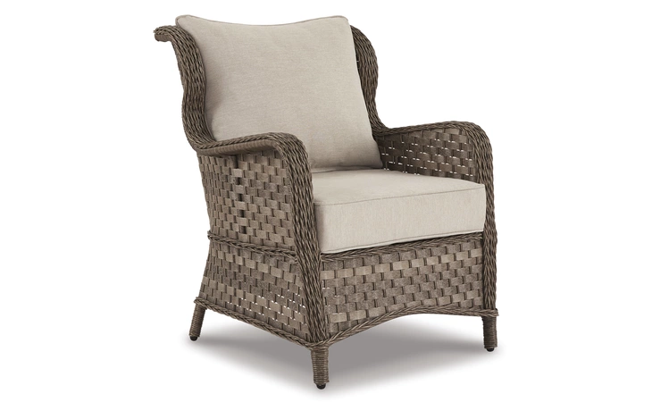 Clear Ridge LOUNGE CHAIR W/CUSHION (2/CN) ASHLEY Light Brown P361-820