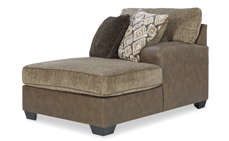 Abalone RAF CORNER CHAISE ASHLEY Chocolate 9130217