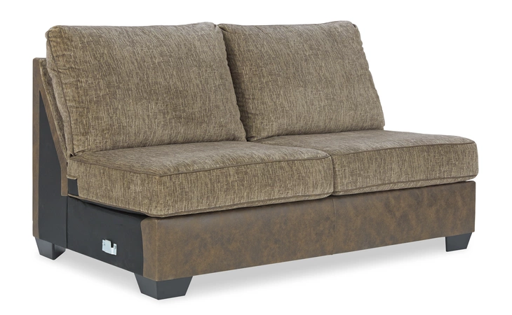 Abalone ARMLESS LOVESEAT ASHLEY Chocolate 9130234