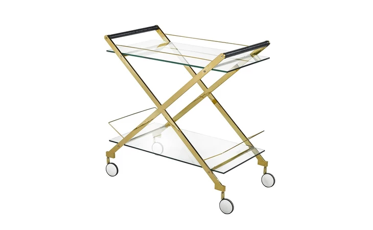 100945  BERMUDA BAR CART GOLD  GY-CRT-7919G