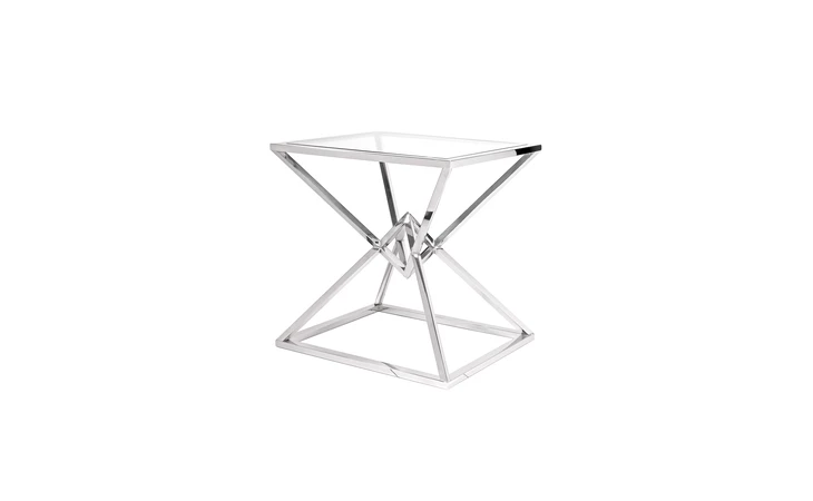 101547  PHOENIX ET SHINING STAINLESS STEEL FRAME WITH CLEAR GLASS TOP GY-ET-8031