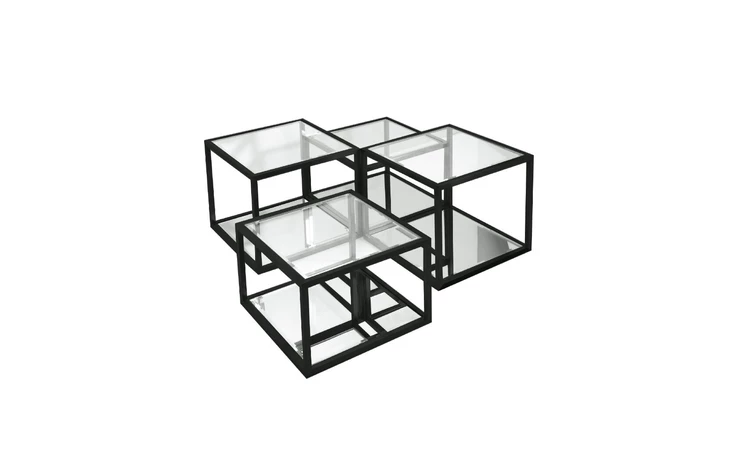 101900 MULTI-LEVEL BLACK COFFEE TABLE GSS-CT-8166BK XCELLA  101900