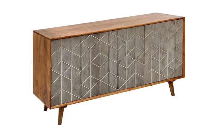 101535 CURTIS CABINET GY-CB-7980 SOLID WOOD FRAME WITH BRASS XCELLA  101535