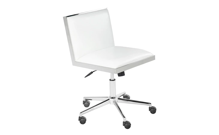 100686  EMARIO OFFICE CHAIR - WHITE WHITE LEATHERETTE GY-OC-7976