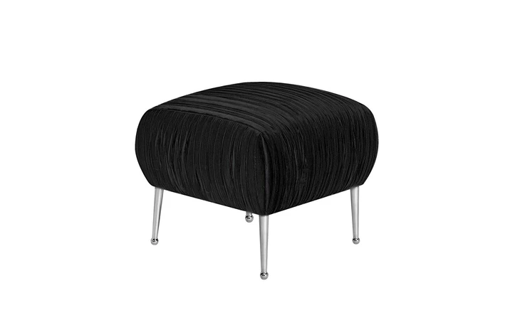 100967  CATALINA OTTOMAN - BLACK SATIN BLACK SATIN GY-OT-7993