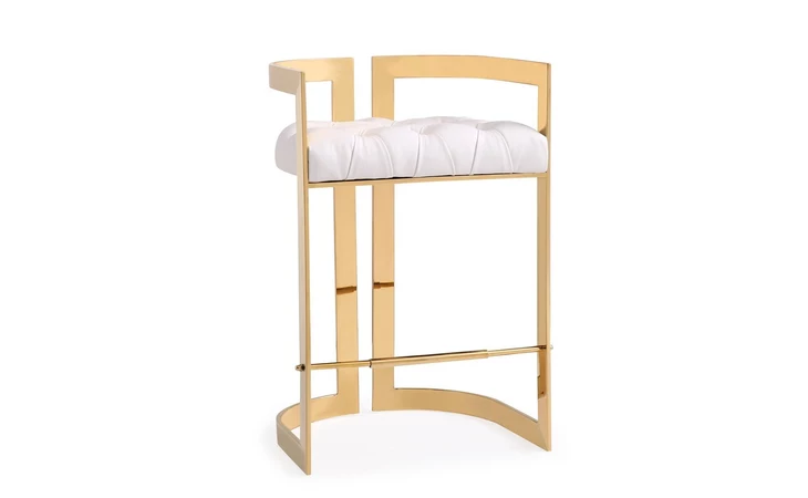101539  MAJESTIC STOOL GOLD GOLD , WHITE ASPEN GY-COU-8050G