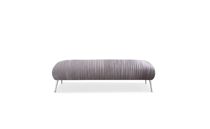 100966  CATALINA BENCH GREY VELVET GY-BC-7998