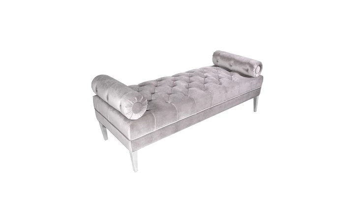 101437  PRADO SETTEE GREY VELVET GY-BC-8010