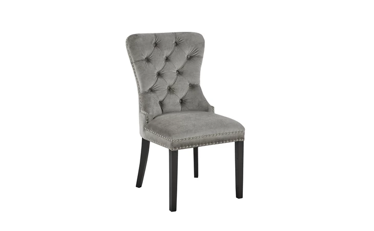 100409  EUPHORIA CHAIR - GREY V GREY VELVET GY-1029