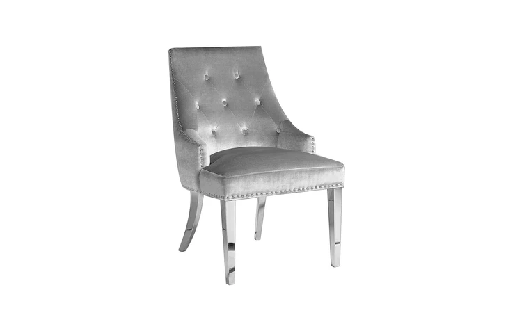 101017 OSCAR DINING CHAIR - STEEL LEGS GY-9209 CHARCOAL XCELLA  101017