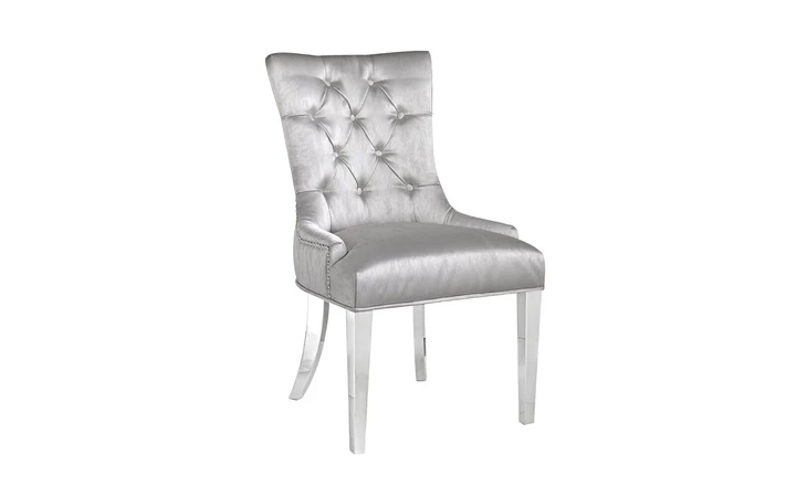 101730 KIMBERLY CHAIR GY-DC-7900SS STEEL LEG SILVER SATIN FABR XCELLA  101730