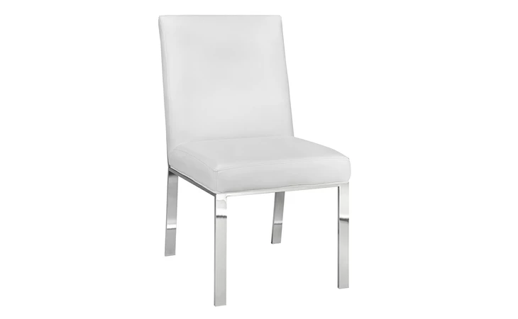 100865  WELLINGTON DINING CHAIR WHITE LEATHERETTE GY-DC-7982
