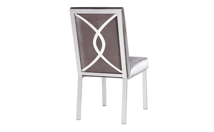 101452  EMILIANO DINING CHAIR E-GREY VELVET GY-DC-8121