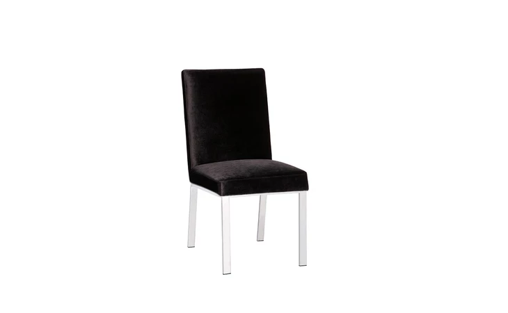 101649  EMILIANO DINING CHAIR BLACK VELVET GY-DC-8121