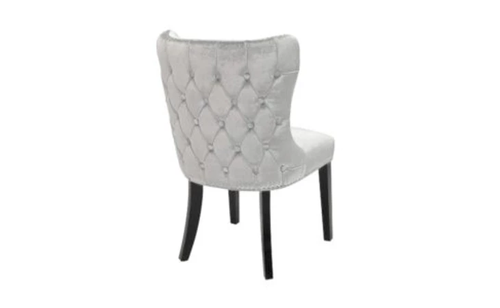101877 ROYAL DINING CHAIR ROYAL GY-DC-829 E-GREY VELVET XCELLA  101877