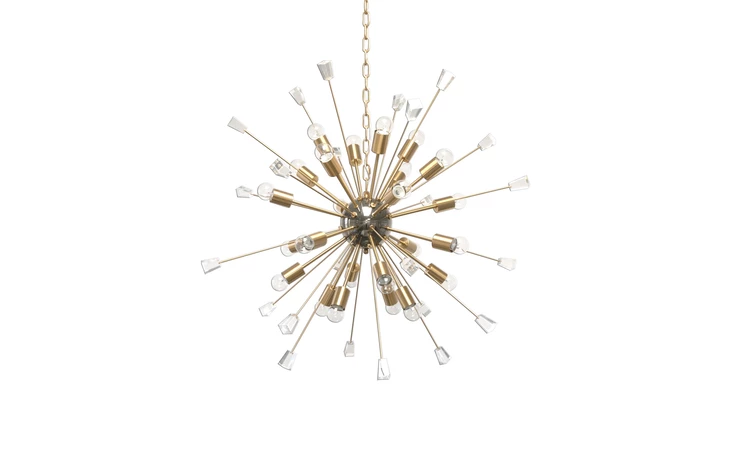 101663 CHANDELIER MD3298-24 IRON AND CLEAR CRYSTAL, IRO XCELLA  101663