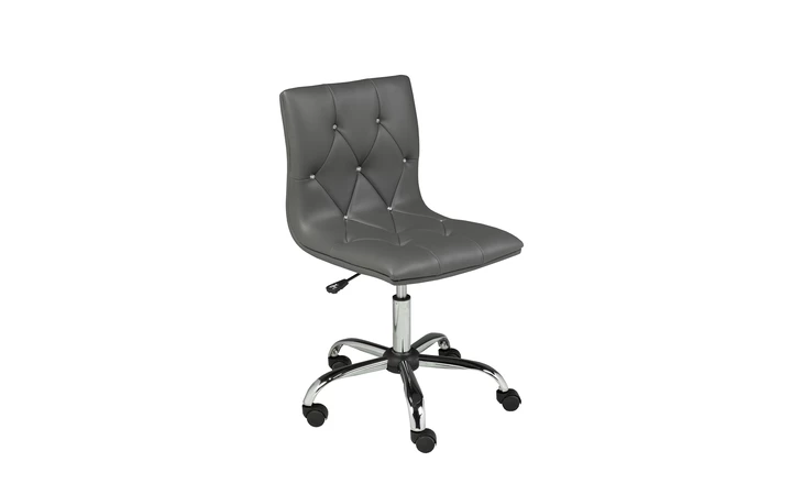 100785  CRYSTAL OFFICE CHAIR - CHARCOAL GY-5115 CHARCOAL VELVET