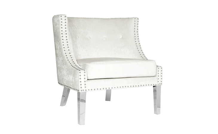101045  LUCY CHAIR W/ STEEL LEGS GY-SKL-30190SS PEARL