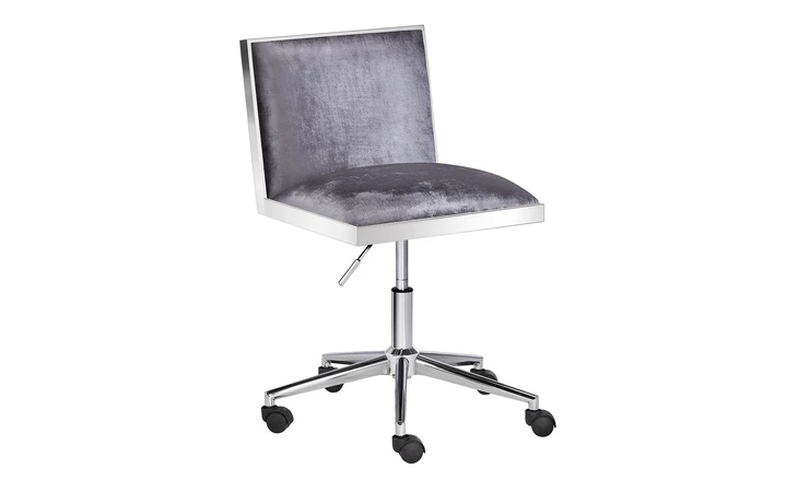 101121 WELLINGTON OFFICE CHAIR CHARCOAL CHARCOAL VELVET GY-OC-7976WC XCELLA  101121