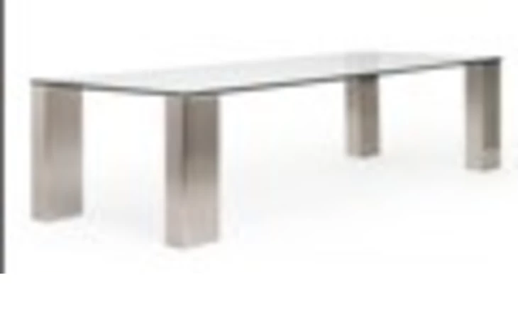 101931 FELIX DINING TABLE 19MM GLASS DINING TABLE SHINING SILVER LEG+19MM GLA XCELLA  101931