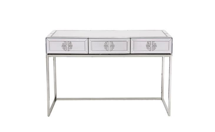 101933  LANGLEY MIRROR CONSOLE / DESK GY-CST-8218 W/ 3 DRAWERS