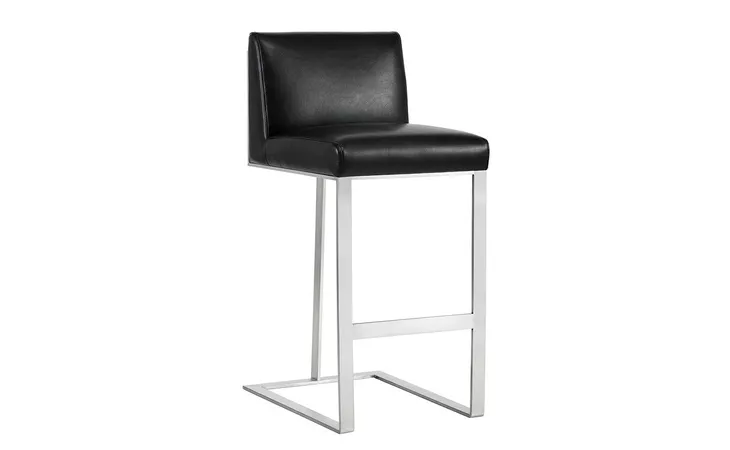 103720 DEAN BARSTOOL - STAINLESS STEEL - CANTINA BLACK SUNPAN  103720
