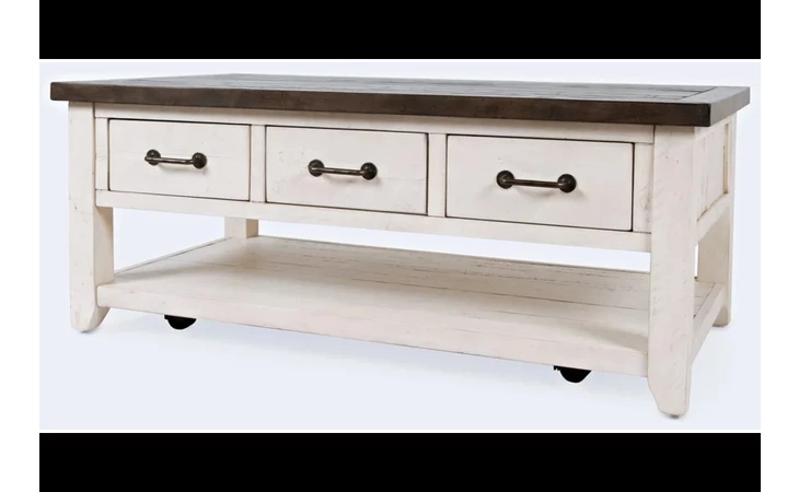 MADISON COUNTY COLLECTION HARRIS 3 DRAWER COFFEE TABLE - CASTERED MADISON COUNTY COLLECTION JOFRAN  1706-11