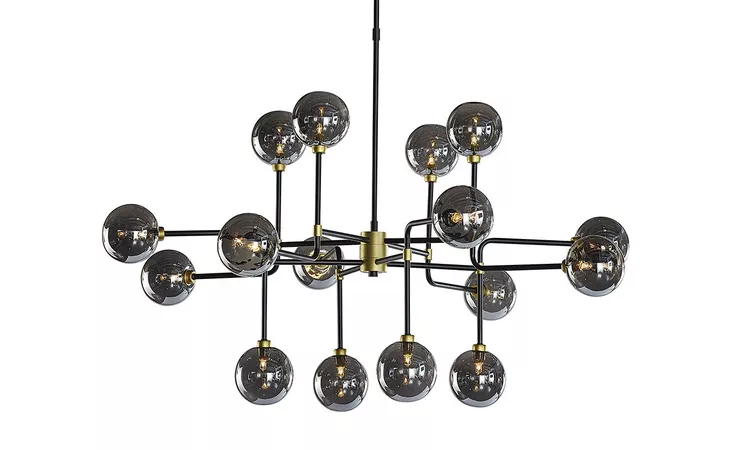 105527 DEIMOS CHANDELIER - LARGE - SMOKE GREY SUNPAN  105527