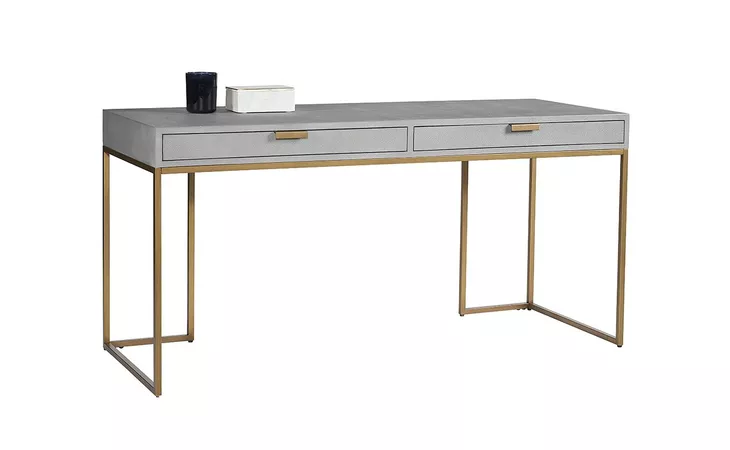 105443 JIRO DESK - GREY SHAGREEN SUNPAN FURNITURE  105443