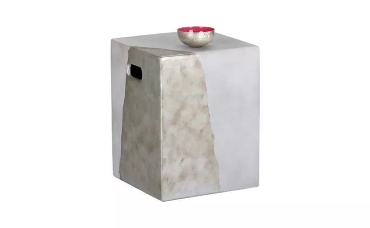 105759 KYSON END TABLE - SILVER SUNPAN  105759