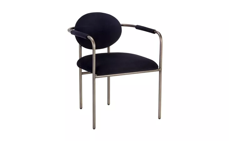 105328 RYLAN DINING ARMCHAIR - ABBINGTON BLACK SUNPAN  105328