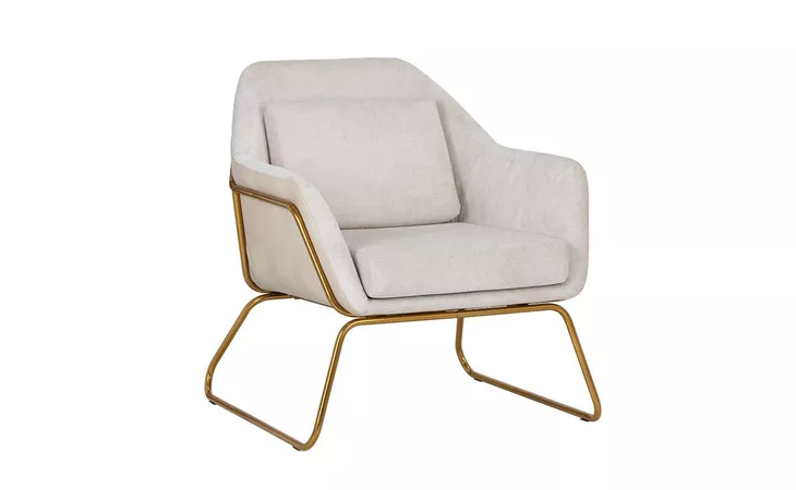 105326 WATTS LOUNGE CHAIR - GOLD - POLO CLUB MUSLIN BRAVO CREAM SUNPAN FURNITURE  105326