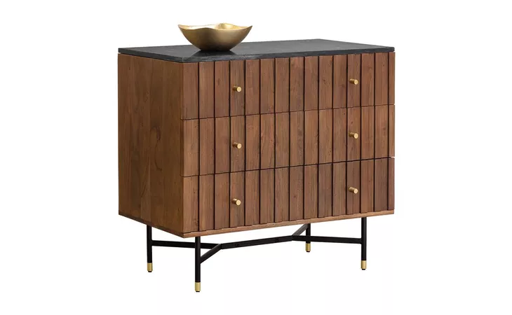 105174 WELLINGTON CHEST - BLACK MARBLE SUNPAN FURNITURE  105174