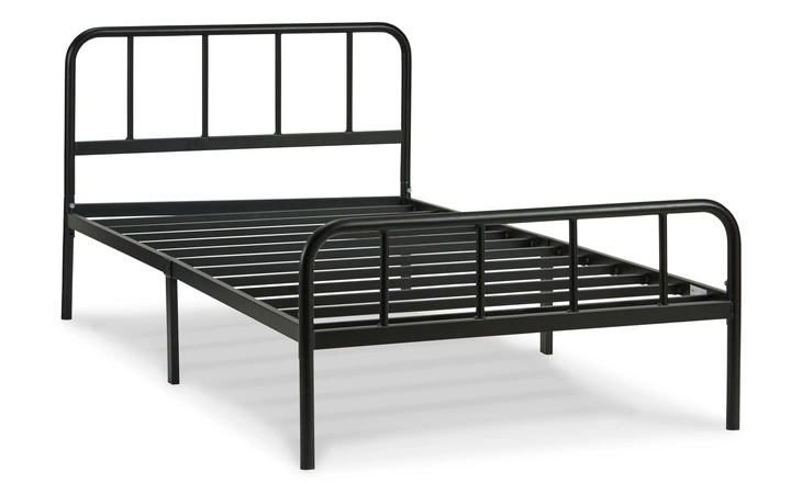 Trentlore TWIN PLATFORM BED ASHLEY Black/White B076-171