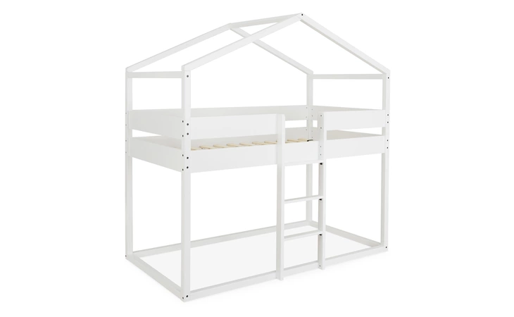 Flannibrook TWIN/TWIN HOUSE LOFT SLATS ASHLEY Black/White B082-256S