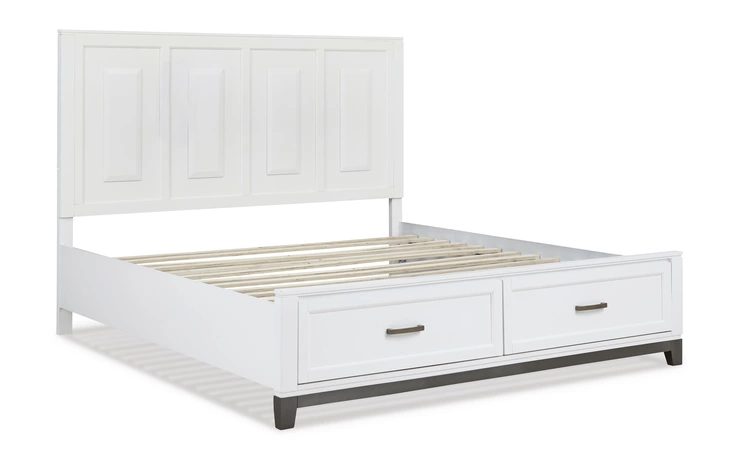 Brynburg QUEEN STORAGE FOOTBOARD ASHLEY White B488-54S