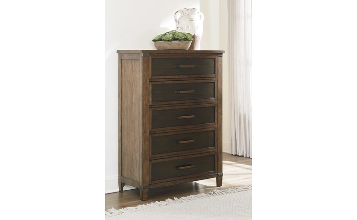 Wyattfield FIVE DRAWER CHEST ASHLEY FURNITURE Two-tone B759-46