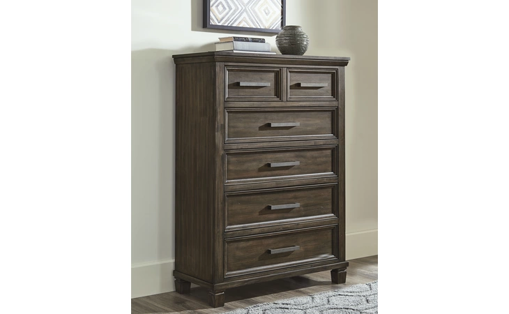 Johurst FIVE DRAWER CHEST ASHLEY Grayish Brown B762-46