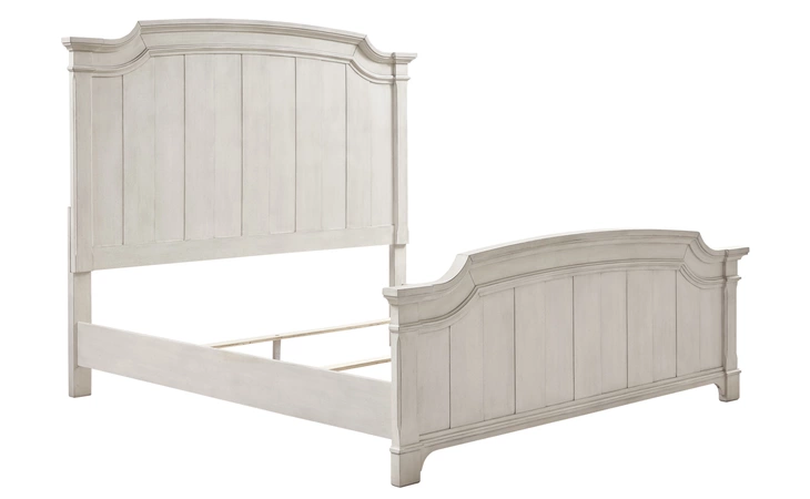 Nashbryn CAL KING PANEL RAILS ASHLEY Whitewash B763-94