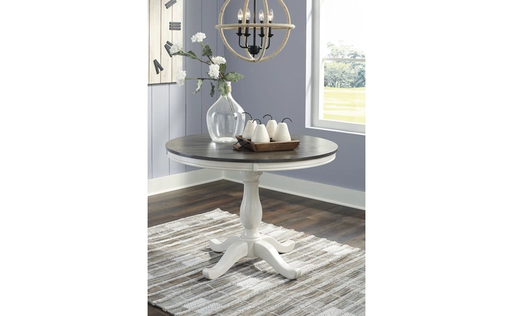 Nelling ROUND DINING ROOM TABLE TOP ASHLEY Two-tone D287-15T