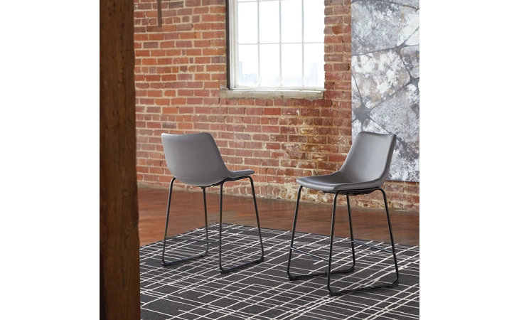 Centiar UPHOLSTERED BARSTOOL (2/CN) ASHLEY Two-tone Brown D372-824