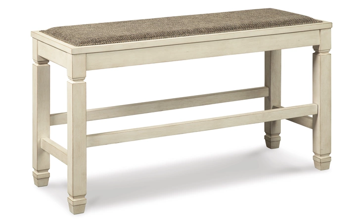 Bolanburg DBL COUNTER UPH BENCH (1/CN) ASHLEY Antique White D647-09