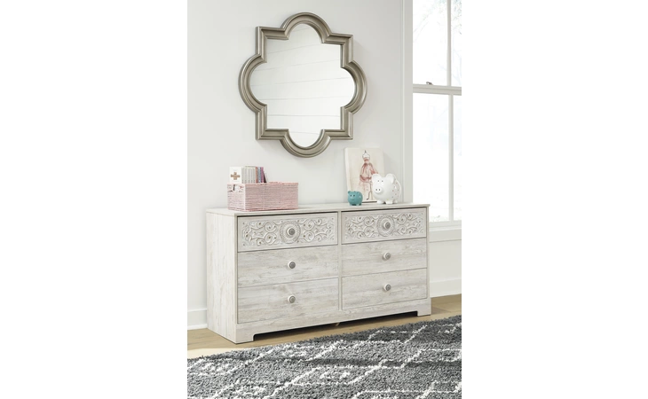 Paxberry SIX DRAWER DRESSER ASHLEY Whitewash EB1811-131