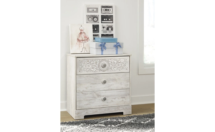 Paxberry THREE DRAWER CHEST ASHLEY FURNITURE Whitewash EB1811-143