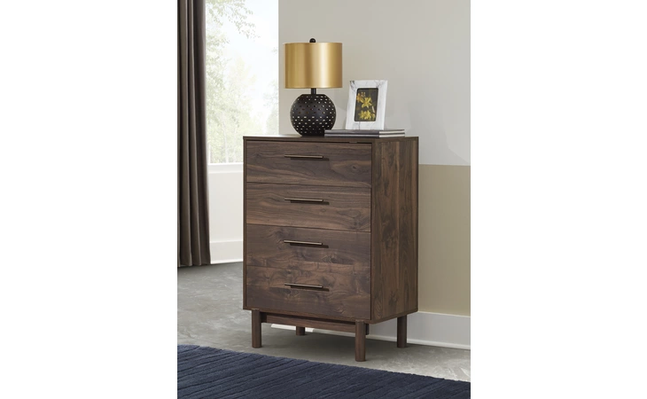 Calverson FOUR DRAWER CHEST ASHLEY Mocha EB3660-144