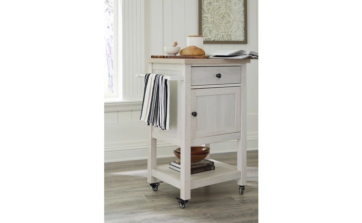 Boderidge BAR CART ASHLEY Antique White A4000333