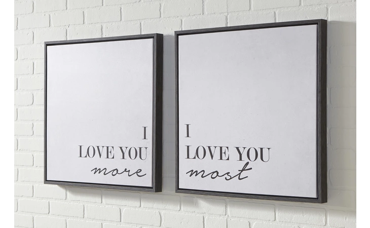 Adline WALL ART SET (2/CN) ASHLEY Black/White A8000297